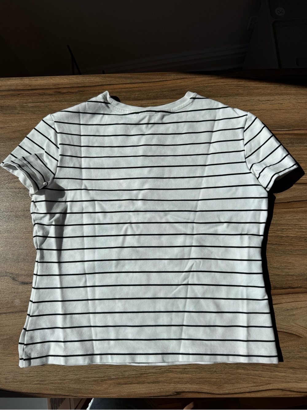 Adrienne Vittadini White and Black Stripe  T-shirt - Picture 3 of 3